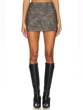 SUPERDOWN Minta Faux Leather Skirt XS